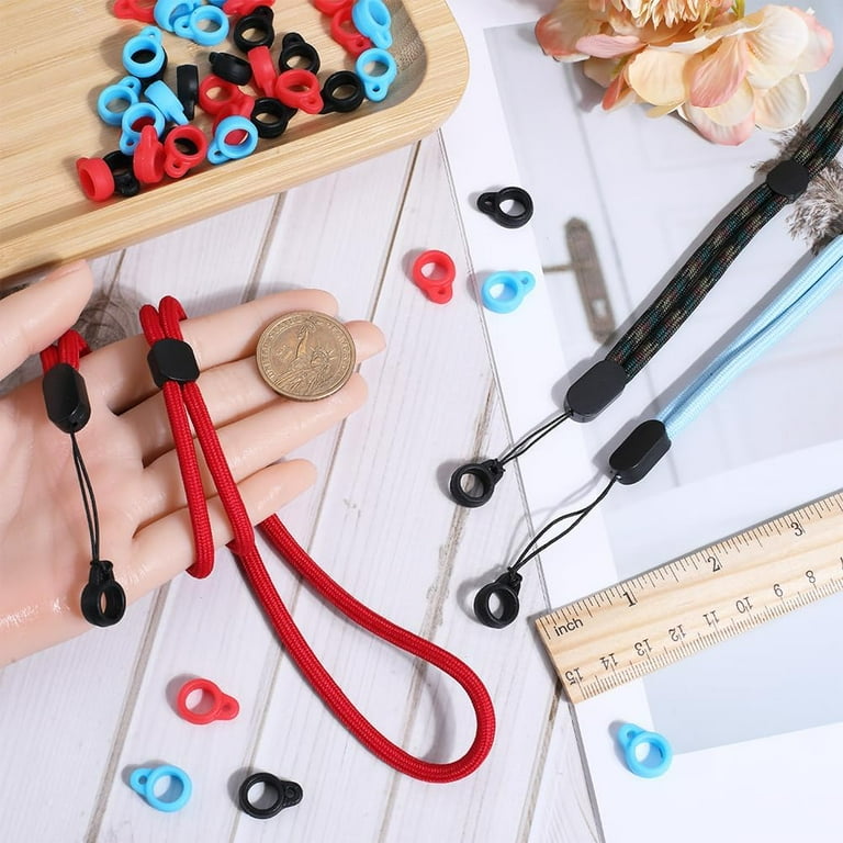 1box 3Pcs 3 Colors Nylon Cord Neck Straps Electronic Cigarette Lanyard Strap with Plastic & Silicone Findings and 45Pcs 3 Colors Silicone Pendant