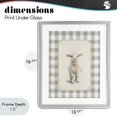 thumbnail image 4 of Stupell Industries Shabby Chic Gingham Lamb with Pink Ribbon Gray Framed Print Under Glass, 13 x 16, by Arlington Prints, 4 of 8