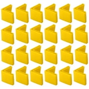 24Pcs Yellow Soft Angle Iron Foot Pad L Shaped Edge Leg Cap 40mmx40mm