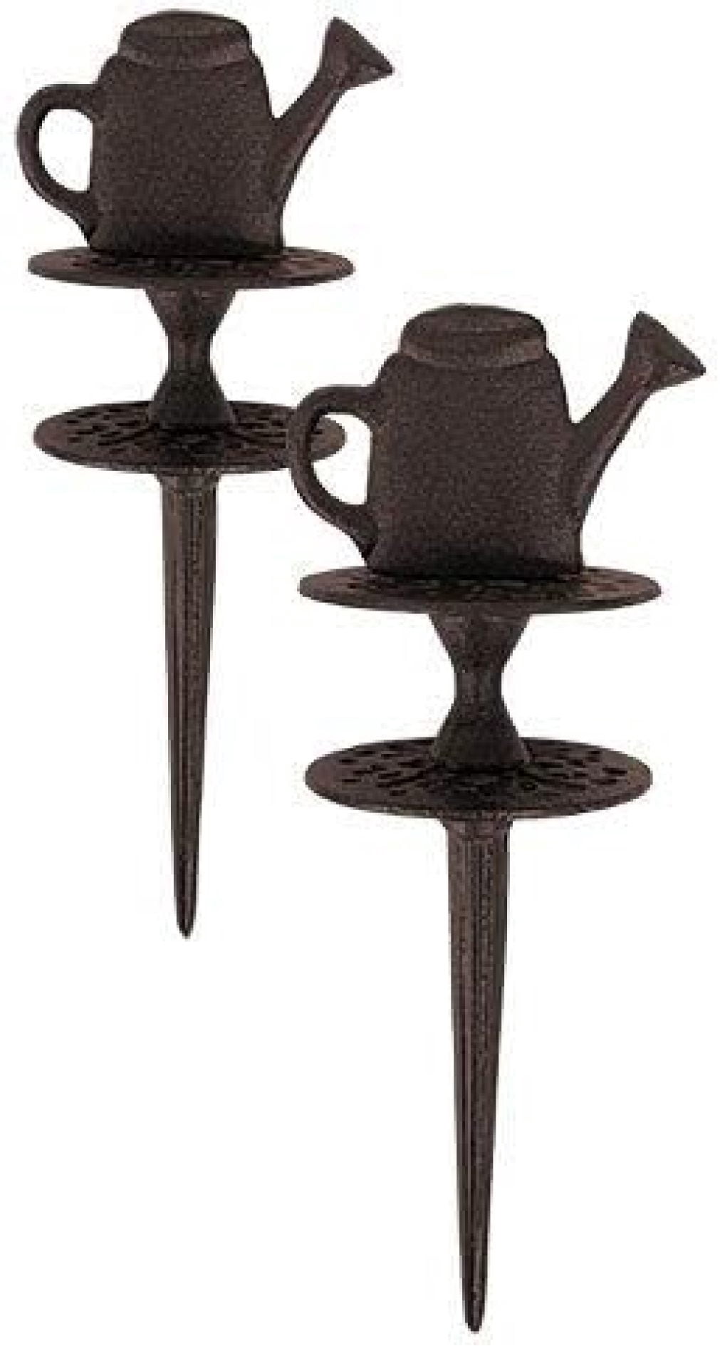 WJSP Set of 2 Esschert Cast Iron Watering Can Garden Hose Guides