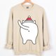 thumbnail image 1 of Sudadera navideña para mujer, suéter de otoño con animales de dibujos animados, regalo para amantes de los gatos, sudaderas con capucha informales de moda navideña, ropa para niñas, 1 of 5