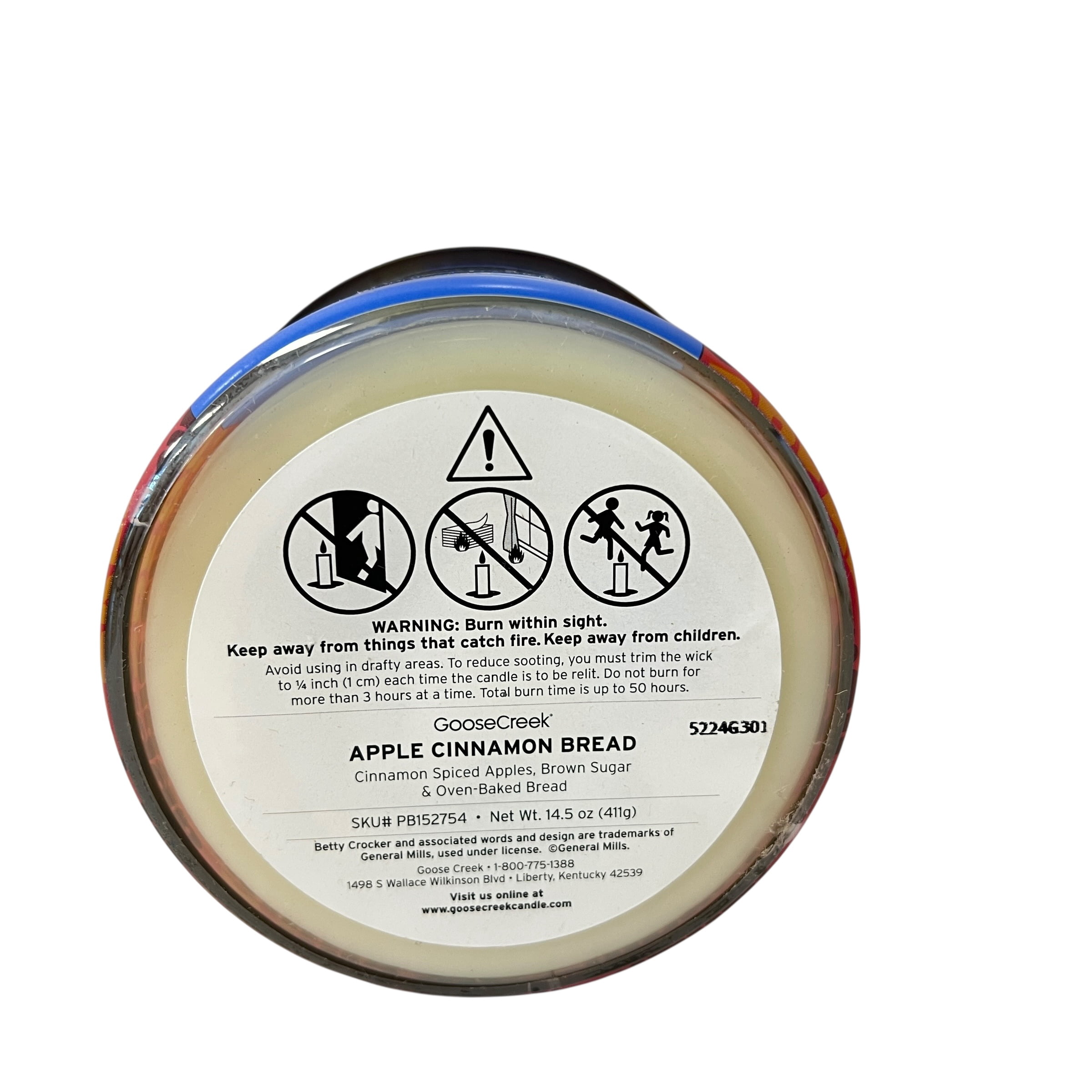 Goose Creek Apple Cinnamon Bread Scented 3 Wick Candle 14.5 oz