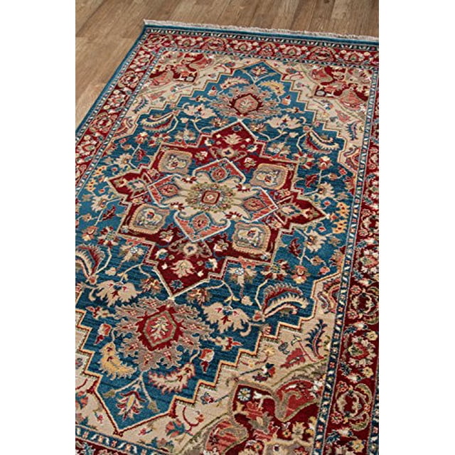 Alfombra rectangular de la colección Momeni Lenox Color - Azul, Tamaño - 2 'X 3' Momeni LENOXLE-01BLU2030