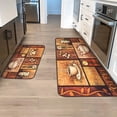 thumbnail image 3 of Kitchen Rug Sets 2 Pieces Non Slip Rugs Kitchen Mats for Floor 17"x48"+17"x30" Washable Hallway Laundry Room Runner Rug Standing Mat Carpet Home Decor Fruit, 3 of 6