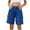 Blue, variant on Ltctricy Bermuda Shorts for Women Trendy High Waisted Knee Length Cargo Shorts Summer Casual Jean Shorts