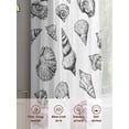 thumbnail image 6 of Ocean Conch Nautilus Sheer Curtains 72 Inch Length 2 Panels Set, White Black Coastal Beach Shell Voile Window Treatment Rod Pocket Curtains Sheers Drapes for Bedroom/Living Room/Kitchen 52"x72"x2, 6 of 7