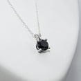 thumbnail image 4 of Dazzlingrock Collection Round Black Diamond Solitaire Style Pendant for Women with 18 Inch Silver Chain (2.50 ctw, Color Black, Clarity Opaque) in 14K White Gold, 4 of 6