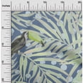 thumbnail image 2 of oneOone Silk Tabby Medium Blue Fabric Tropical Birds With Palm Leaves Dress Material Fabric Print Fabric By The Yard 42 Inch Wide, 2 of 4
