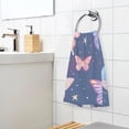 thumbnail image 5 of Stars with Butterflies Hand Towel Bath Towels Face Towels Cotton Absorbent for Home Hotel Spa Swimming Yoga Sports, 5 of 7