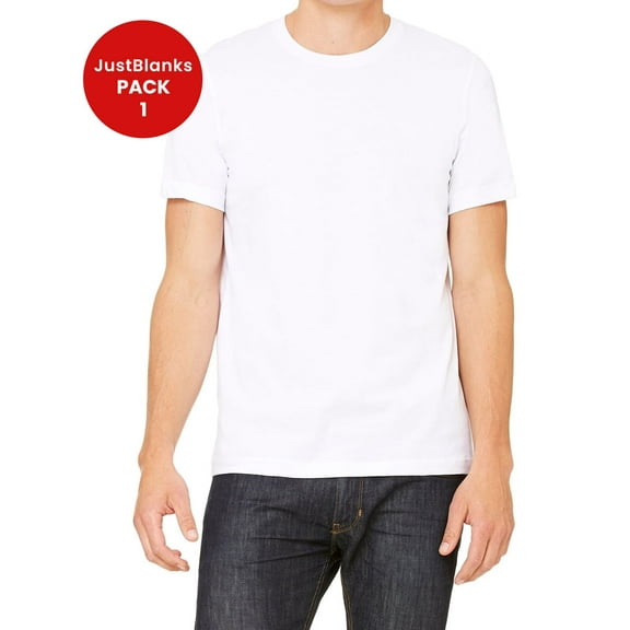 JustBlanks Mens Womens Crew Neck Tee American Made Lightweight Cotton