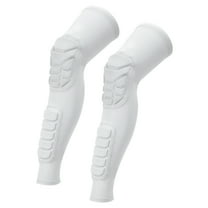 Uxcell M Knee Calf Pads Baseball Sliding Knee Pad Compression Leg Sleeve for Youth Adults Football White 2Pack