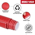 thumbnail image 3 of Unique Bargains Car Wrap Vinyl Film Sticker 5ft x 1ft Carbon Fiber Pattern Self-Adhesive Red, 3 of 4