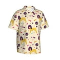 thumbnail image 3 of Xecao Cartoon Poodle Dog print Hawaiian shirt - a stylish short-sleeve button-down for men, perfect for casual beach and tropical outings., 3 of 9