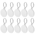 thumbnail image 3 of 100 piezas de llavero circular transparente de acrílico en blanco con marco para fotos, llavero con anilla dividida para regalo, 3 of 5