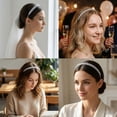 thumbnail image 5 of Miallo Vintage Minimalist Cubic Zirconia Metal Headband, Elegant Thin Silver Hair Hoop for Women Girls, Birthday Graduation Gift, 5 of 8