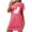 Hot Pink, variant on Women's Sleepwear Nightgowns for Women,Fashion Print Medium Length Dress Oversized Short Nightgown Fashion Chest Print Short Sleeve Nightdress,S-XXL