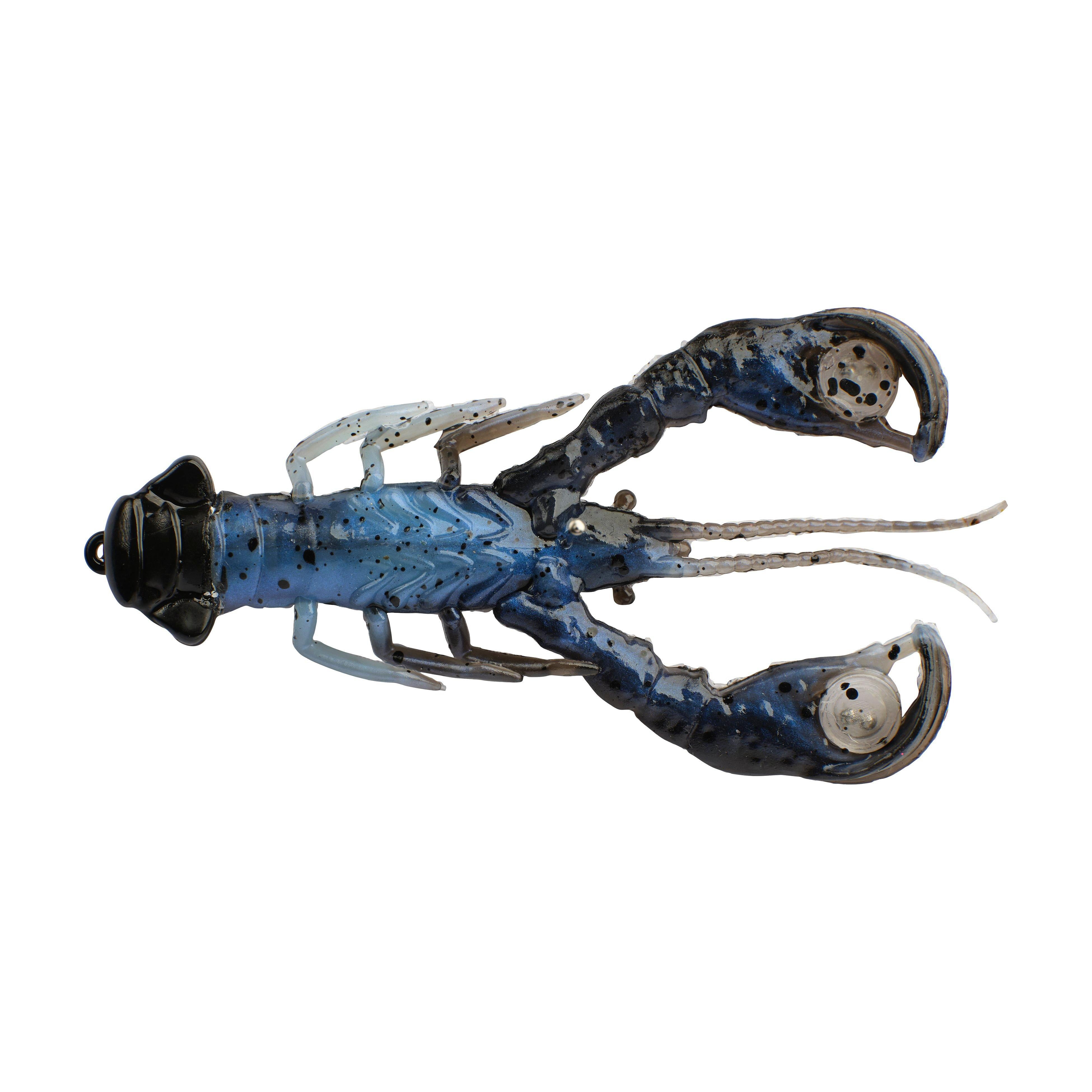 Berkley PowerBait® Clatter Craw, 3.5 in, Black/Blue