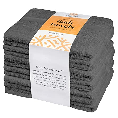 Wealuxe Small Bath Towels 22x44 Inches 100 Cotton Lightweight
