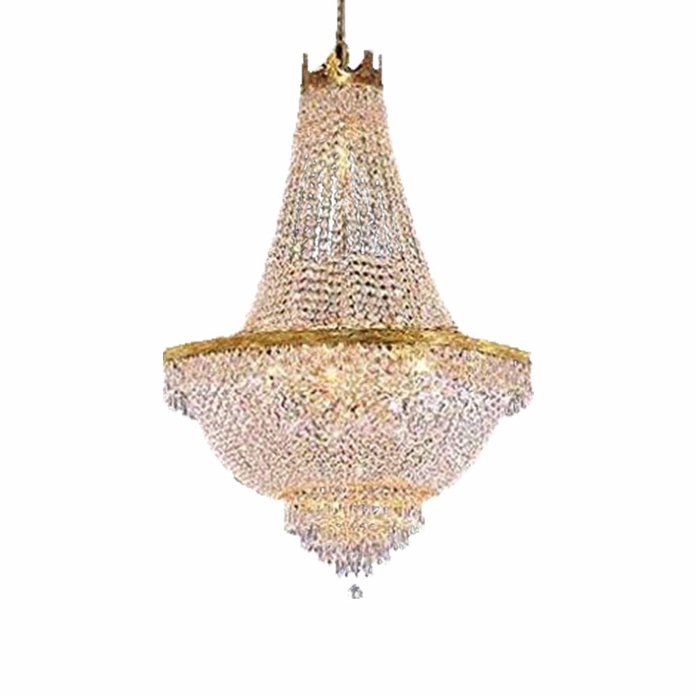 Vintage French Empire Chandelier Luxury Large Foyer Crystal Ceiling Light Height