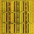 thumbnail image 1 of Ahgly Company Indoor Square Oriental Yellow Industrial Area Rugs, 7' Square, 1 of 4