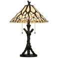 thumbnail image 6 of Cal Lighting 60W X 2 Metal/Resin Tiffany Table Lamp With Pull Chain Switches, 6 of 6