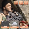 thumbnail image 4 of KingCamp Oversized Flannel Sleeping Bag for Adults, Portable Single Sleeping Bags for Camping with Flannel Lining & Armhole , 9°F-44°F, Black, 4 of 10
