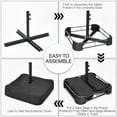 thumbnail image 6 of Costway 15 Ft Patio Double Sided Umbrella Outdoor Market Umbrella Coffee, 6 of 10