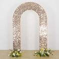 thumbnail image 6 of Efavormart Gold Big Payette Sequin Open Arch Backdrop Cover, Sparkly U-Shaped Fitted Wedding Arch Slipcover - 8ft, 6 of 6