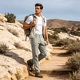 thumbnail image 3 of AZoiNM Men's Quick Dry Straight Leg Pants Nylon Spandex Outdoor Joggers with Pockets for Running Hiking, 3 of 12