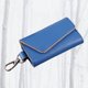 thumbnail image 4 of Piel de vaca Funda para llaves de coche con cremallera Bolsa de almacenamiento para llaves Colgante en la cintura Soporte para llaves para hombres y mujeres (Azul), 4 of 5