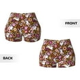 thumbnail image 5 of Vsdgher Flower Bunny print Workout Shorts for Women Seamless Soft Smooth Gym Yoga Scrunch Active Exercise Fitness Shorts, 5 of 8