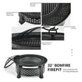 thumbnail image 4 of Costway Foyer Rond de 32 Pouces avec Housse de Pluie, Grille de Barbecue, Tisonnier et Tisonnier, 4 of 10