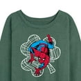 thumbnail image 3 of Marvel Spider-Man - St. Patrick's Day Web Shamrock - Women's French Terry Pullover Sweatshirt, 3 of 5