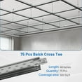 thumbnail image 6 of LooYee 75 PCS 48 Inch Cross Tee Drop Ceiling Grid Black, 4 Ft Galvanized Steel Rust & Fire Resistance, Ceiling Grid Cover for Basement Living Room Garage Kitchen Bathroom, Cover 500 Sq.Ft, 6 of 8