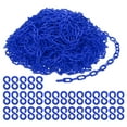 thumbnail image 1 of Uxcell Plastic Chain Links, 200 Feet Safety Chains, Blue Plastic Chains Large Plastic Chain Long for Barriers, Crowd Control, Queue Lines, Parking, Fences, Gate, Concerts, 1 of 7
