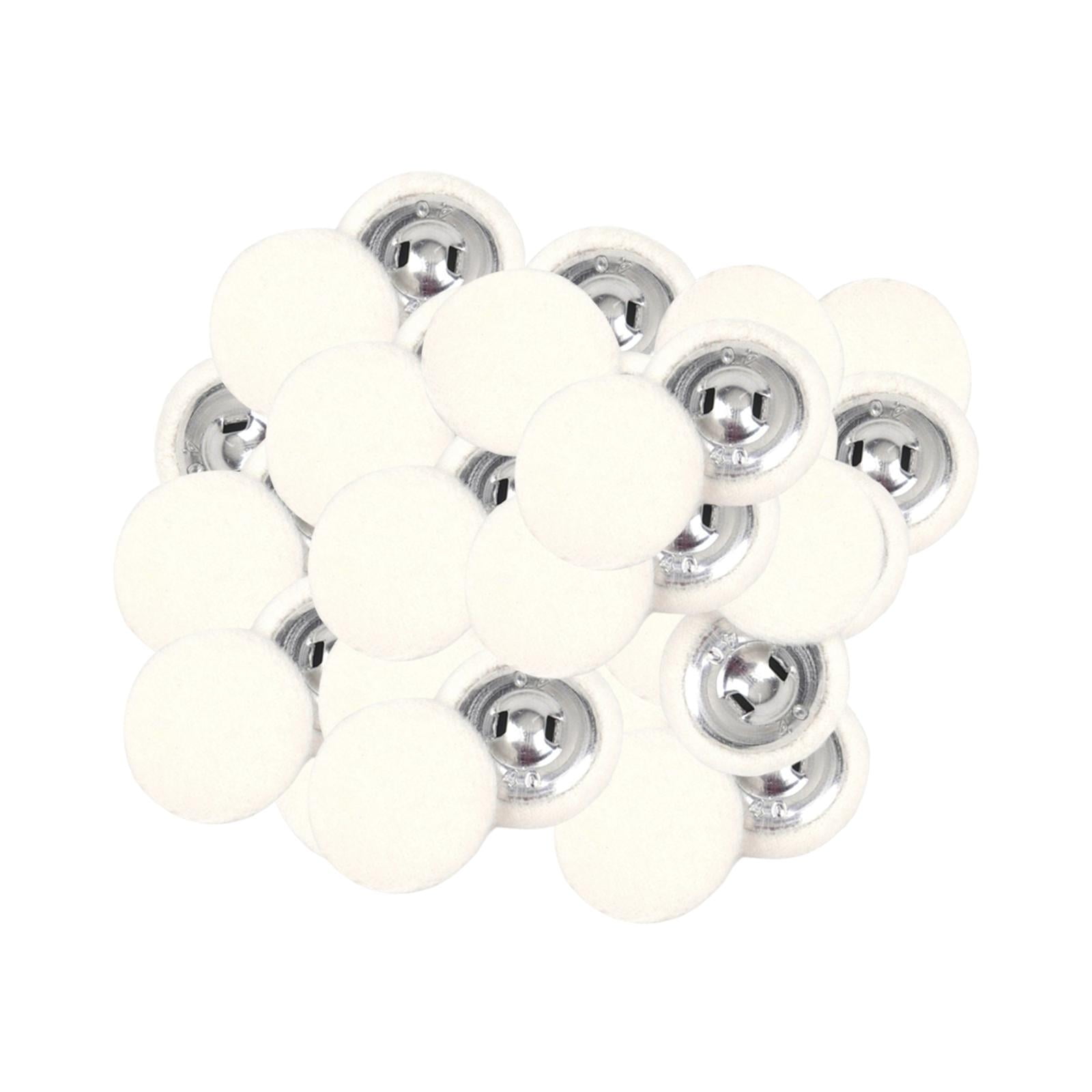 Round 50Pcs Sewing Shank Button Sew on Snaps Sewing Crafts Decoration 15mm Fabric Covered