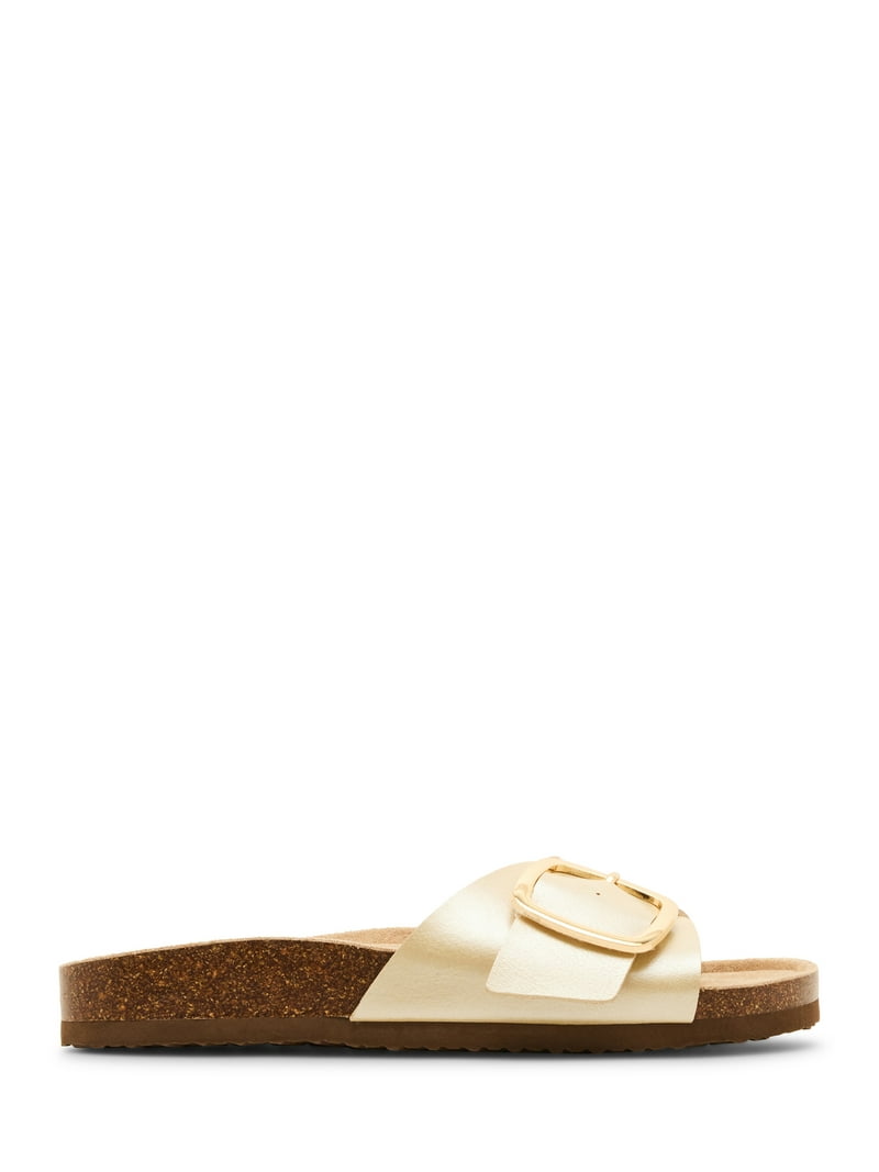 Madden Girl Women's Bannerr One Strap Buckle Slide Sandal