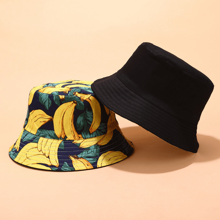 Wekity Cute Bucket Hat Beach Fisherman Hats for Women, Reversible  Double-Side-Wear Unisex (HATD004) 