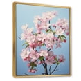 thumbnail image 2 of Designart "Apple Blossom Monochromatic gracefulness X" Floral Floater Framed Canvas Print, 2 of 7