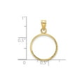thumbnail image 4 of 14k Yellow Gold Diamond Cut Prong Setting Coin Bezel Pendant Mounting - Fits 15.5mm, 4 of 4