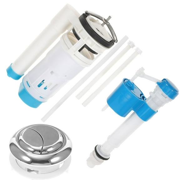OUNONA Complete Toilet Tank Replacement Kit with Water Saving Flusher Valve - 1 Set of Essential Parts