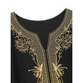 thumbnail image 6 of Moroccan Embroidered Kaftan Abaya Dresses for Women Batwing Sleeve Caftan Loungewear Maxi Beach Tunic Plus Size Africa Robe Casual Summer Outfis, 6 of 10