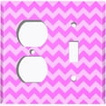 thumbnail image 4 of Metal Light Switch Plate Cover Chevron Pink Zig Zag Lines Pattern CHV001, 4 of 13