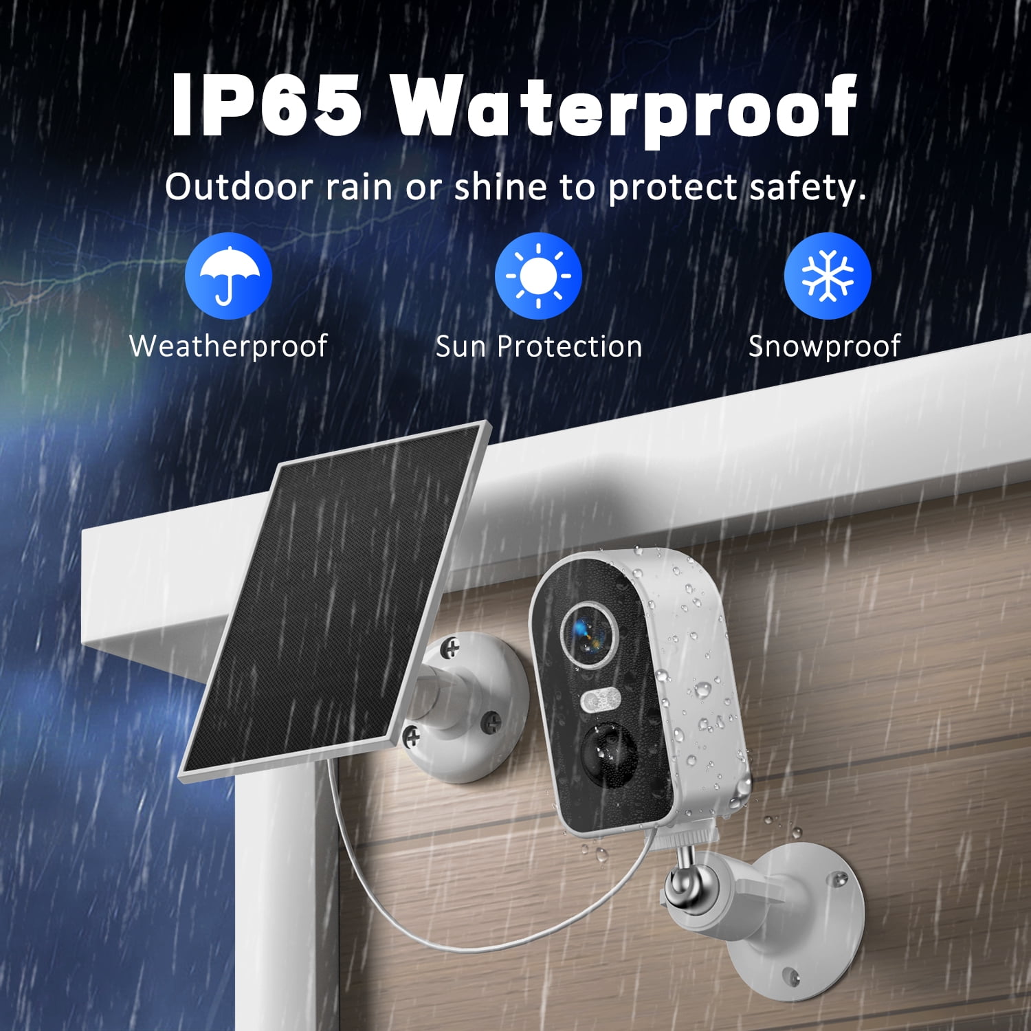 Runofast No WiFi Security Camera Built-in Virtual SIM Card, 4G LTE Cellular Solar Security Cameras with 5200mAh Battery, Solar Powered