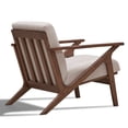 thumbnail image 4 of Omax Decor Zola Solid Wood and Fabric Upholstered Accent Armchair in Walnut/Beige, 4 of 5