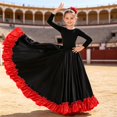 thumbnail image 4 of XIYON Girls Dress Girls Dance Dress Spanish Bullfighting Performance With Flared For Stage Shows Dresses Vacation Outfits, 4 of 6