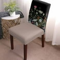 thumbnail image 2 of Dining Chair Covers Set of 4 Watercolor Flower Pink Flowers Black Background Country Stretch Parsons Chair Slipcovers Removable Washable Chair Cover Protector for Kitchen Dining Room Hotel, 2 of 5
