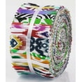 thumbnail image 3 of Soimoi 40Pcs Ikat Print Cotton Precut Fabrics For Quilting Craft Strips 2.5 inches Jelly Roll - Multicolor, 3 of 9