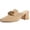 Beige, variant on Women's Pointed Toe Heeled Mules Knit Stretchy Pointed Toe Heels Sandals on Dress Pumps Sandals Slides for Business and Daily Wear Black 6