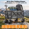 thumbnail image 2 of 580LBS Portable Foldable Wagon Cart, Collapsible Utility Heavy Duty Wagons Carts for Grocery Sports Garden Shopping Camping,Gray, 2 of 10